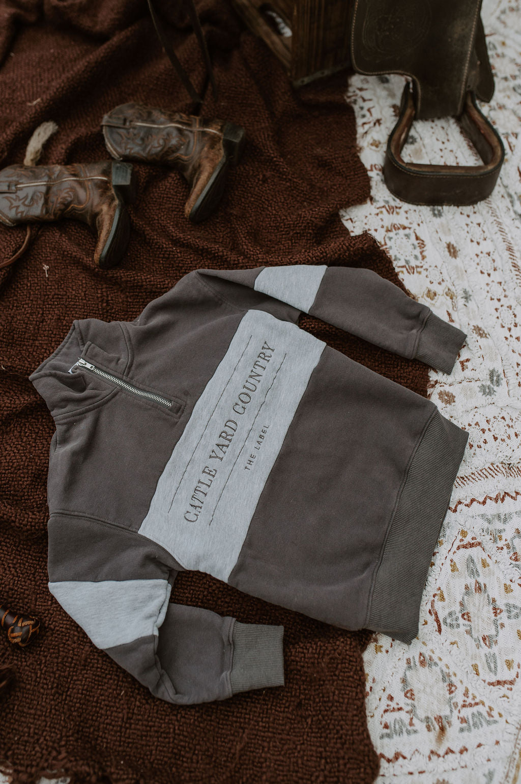 Grey zip jumper