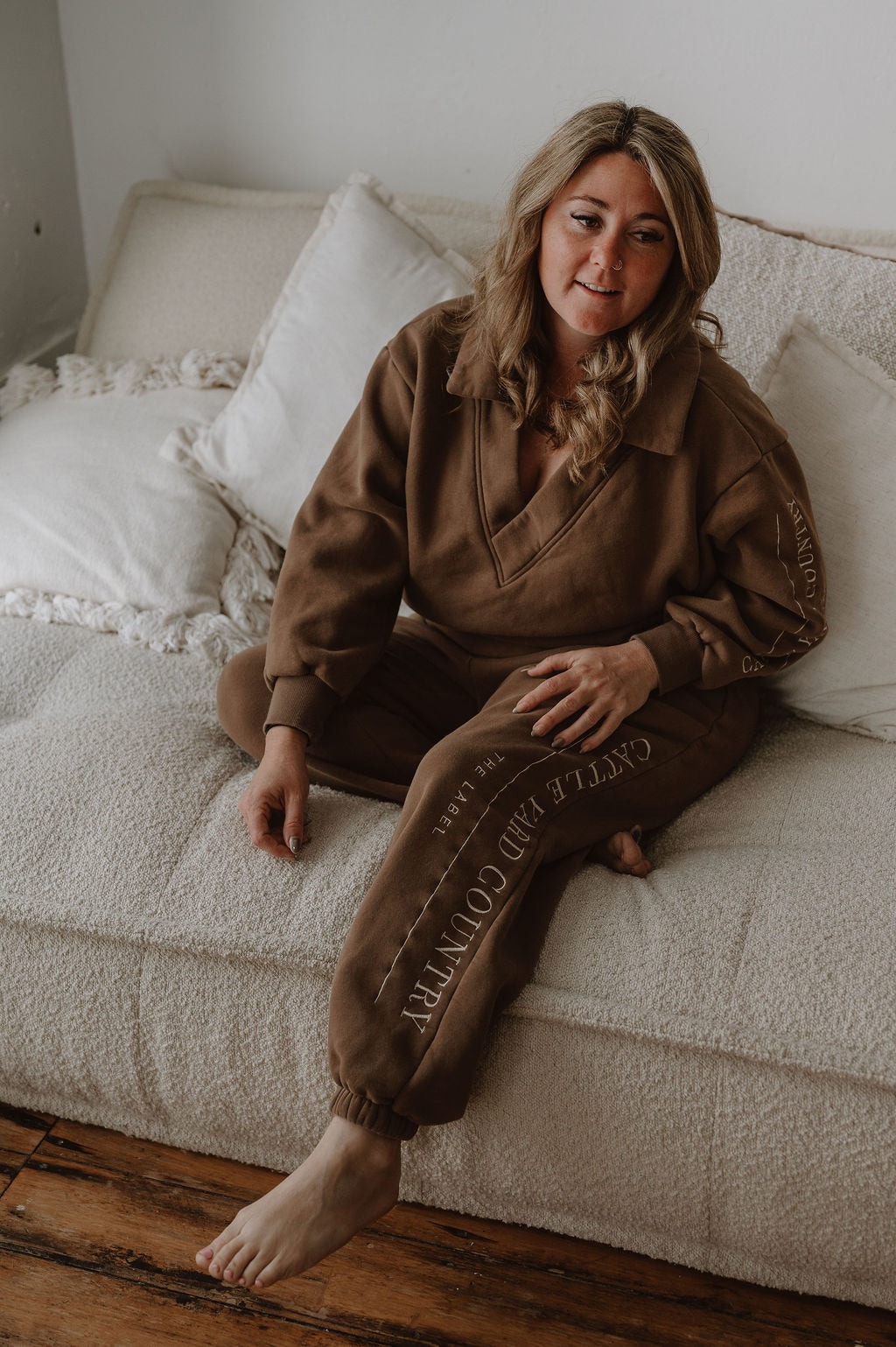 Chocolate V-Neck Jumper