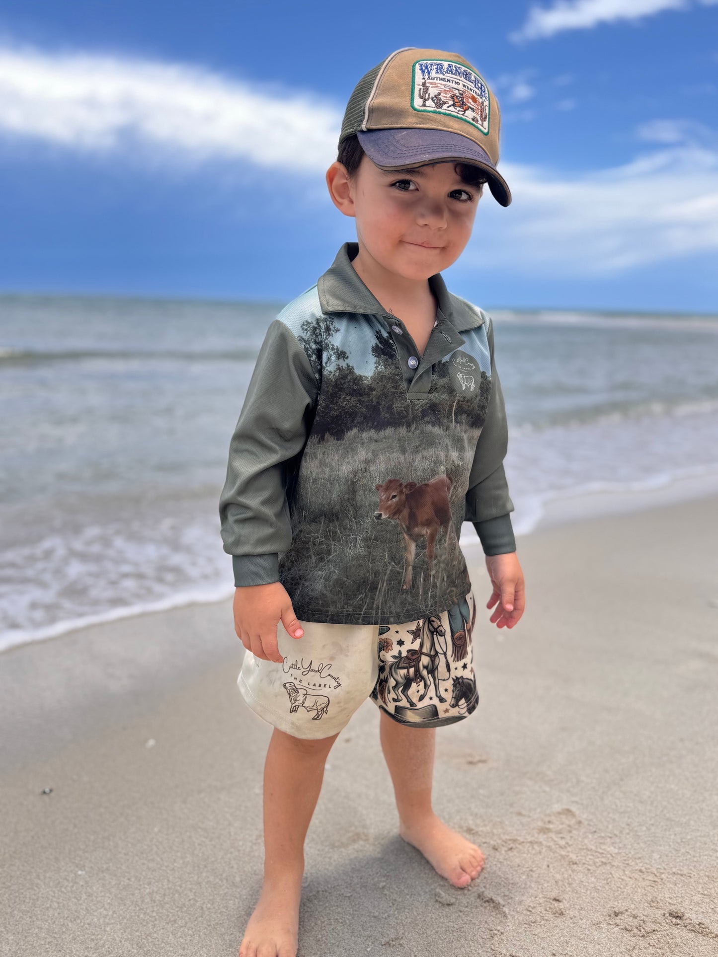 Bambi cow fishing shirt