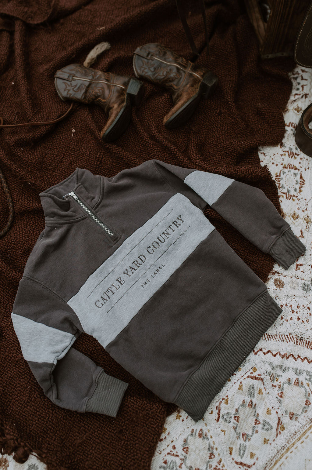Grey zip jumper