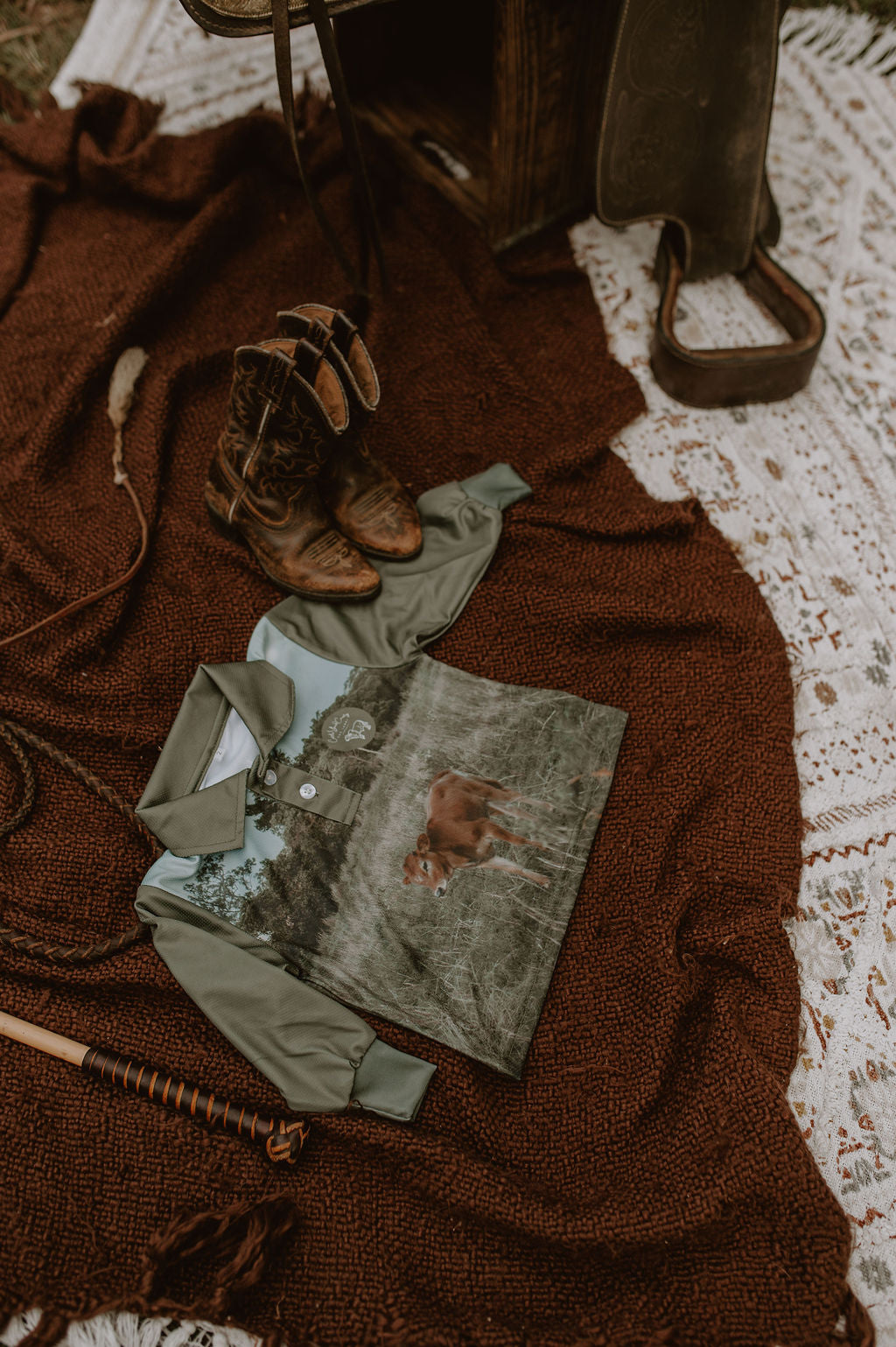 Bambi cow fishing shirt