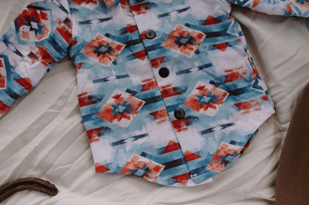 Aztec button up