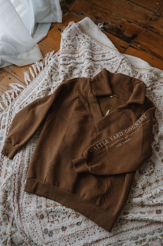 Chocolate V-Neck Jumper